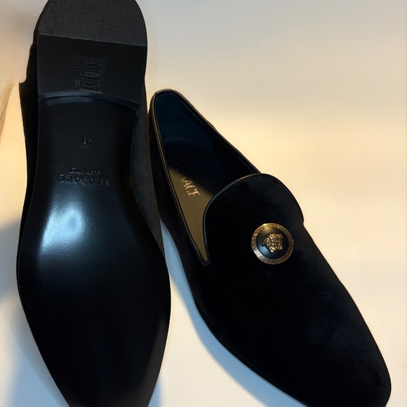 Versace Medusa Velvet Slippers